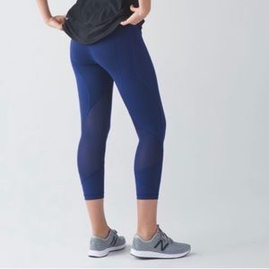 Lululemon pace rival crop 6 - blue